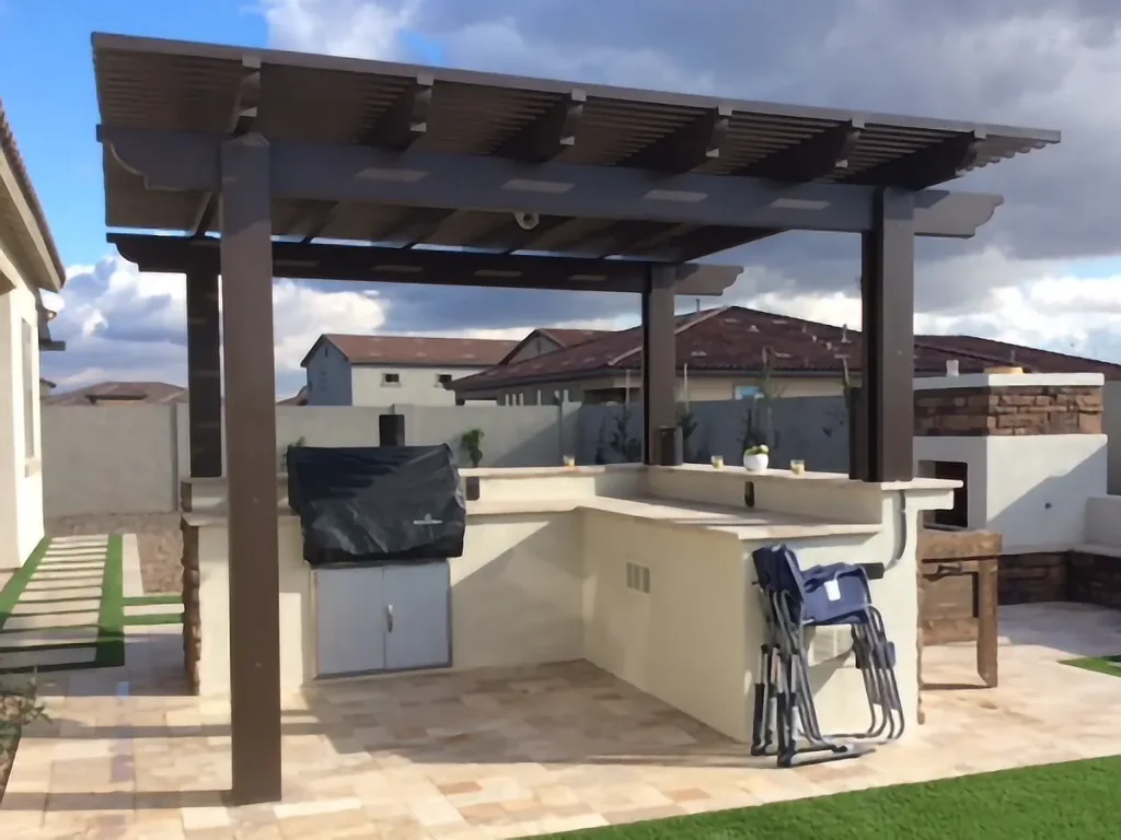 Pergola with Outdoor Kitchen